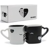 Miamio Coffee Cups Set of 2 (300 ml), Ceramic (Black)