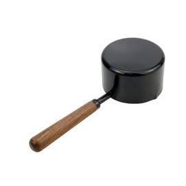 Mewutal 1pcs 1 Cup Measuring Cup with Wooden Handle Stainless Steel Measuring Scoop 250ml Measuring Spoon Black 1 Measuring Cups for Baking Cooking Wet and Dry Ingredients (250ml)