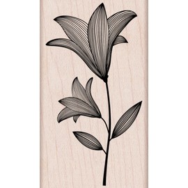 Hero Arts Etched Flower with Stem Woodblock Rubber Stamp