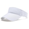 Kids Sun Visor Hat Summer Baseball Cap for Boys Girls 1-8 Years Adjustable Wide Brim Golf Beach Sun Hat Solid Cotton Travel Sports Sun Protection Peaked Cap for Outdoor Cycling Running Camping White