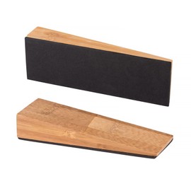 Wjelet 2 Pack Door Wedge Wooden Wedges Door Wedges Indoors, Door Stop Wooden Door Wedge Doorstops Wedge with Rubber