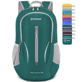 ZOMAKE Ultra Lightweight Packable Backpack 25L, Foldable Hiking Backpacks Water Resistant Small Folding Daypack for Travel, Army Green-new, Small, Daypack Backpacks