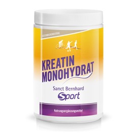 Sanct Bernhard Sport Kreatin-Monohydrat | 600 g | Hochwertiges Kreatin-Monohydrat Pulver | Glutenfrei und laktosefrei | Für mehr Energie und Kraft | Deutsche Produktion und laborgeprüft