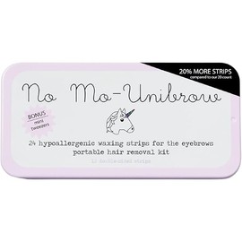 No Mo-Unibrow hair removal waxing kit: wax strips and mini tweezers for the face and brows, 24 individual strips. AS SEEN ON SHARK TANK!