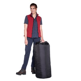 Tatonka Dry Sack 80 L Waterproof Packing Bag with Roll Closure and Buckle Made of Recycled Polyester 80 Litre Volume (Black)