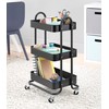 Whitmor 3-Tie Metal Cart, Black
