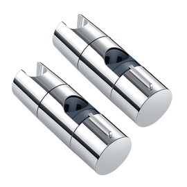 NCZCDZSW Shower Head Holder Pack of 2 Universal Shower Holder 19-25 mm Adjustable Shower Head Holder 45° Rotatable Hand Shower Holder ABS Chrome-Plated Shower Head Holder for Shower Rail