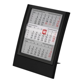 Tischkalender + 2026/2027 + Monatskalender 3 Monate Kalender Kalendarium Stehkalender Ausstellkalender Bürokalender 2 Jahr Jahre 24 Monat Monate Quer Büro Hoch – Made in Germany - Variante 4