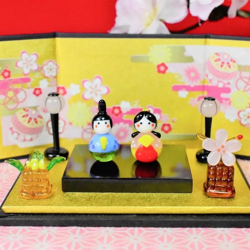 Four Cart Cute Glass Hina Doll Koharu Hina