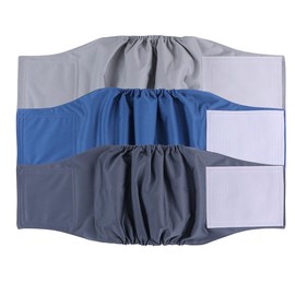 Hisprout Male Dog Nappies Pack of 3 Washable Reusable Dog Nappies for Male Highly Absorbent Dog Wraps with Flexible Velcro Fastener (DDML09)