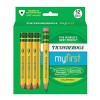 Ticonderoga My First Short Triangular WoodCased Pencils, #2 Hb Soft, With Eraser