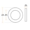 sourcing map Nylon Flat Washers M8 11mm OD 8mm ID
