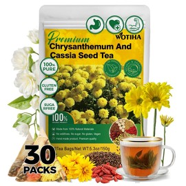 WOTIHA Chrysanthemum cassia seed tea 150g，30 Herbal Teabags， burdock root tea | Honeysuckle | Goji berry | Osmanthus flower | Combination Herbal Tea