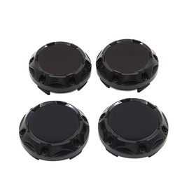 sourcing map 4 Pieces 64 mm Diameter 4 Clips Car Wheel Tyre Centre Hub Caps Covers Protectors Black