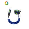 Mystic SUP Coiled Leash - 10ft - Grey/Mint