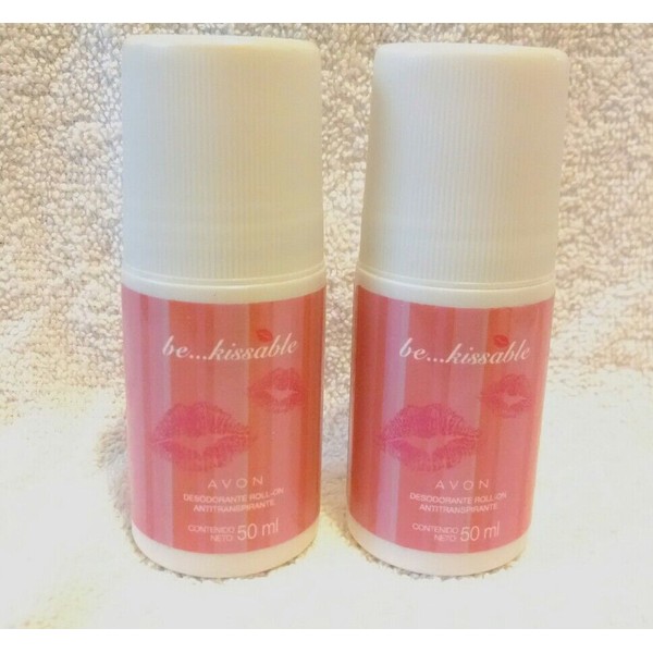 Lot of 2 Avon Be Kissable roll-on deodorant antiperspirant for women 50ml