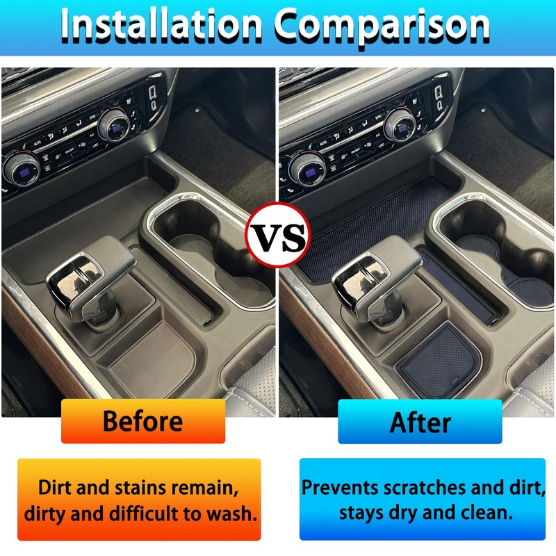 CIMOF Center Console Liner for Chevy Silverado 1500 / GMC