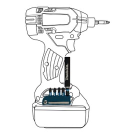 StealthMounts Blue Makita Magnetic Bit Holder | Drill Bit Organiser | Perfect Bit Holder for Maktia Drills and Impacts (2 Pack)