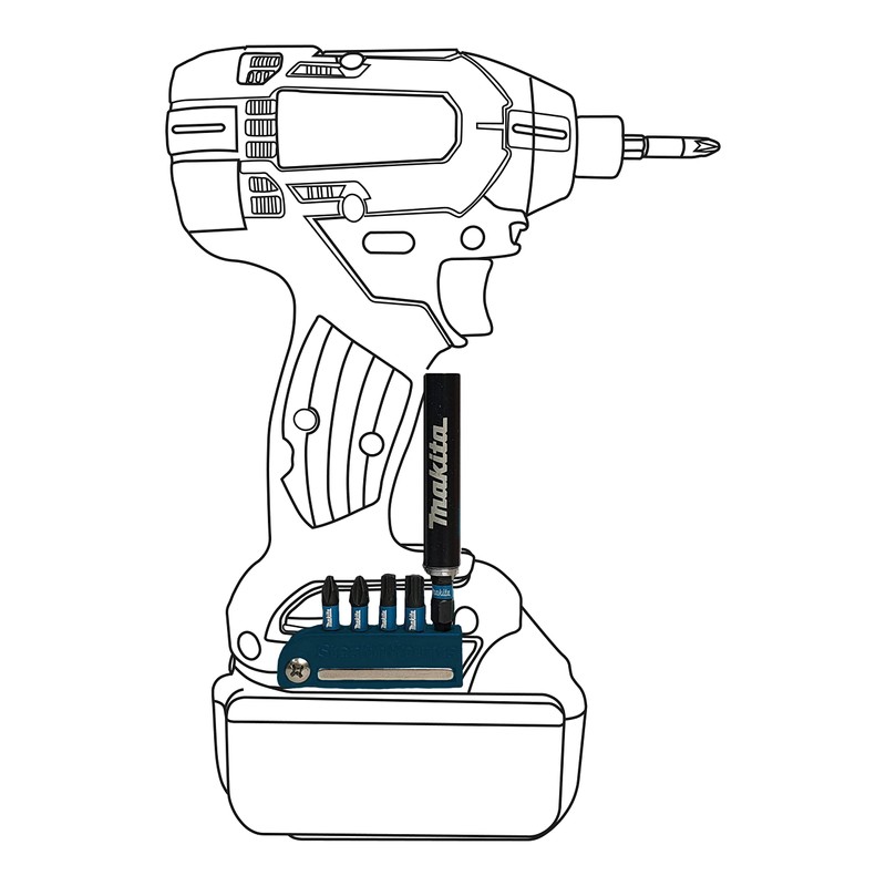 StealthMounts Blue Makita Magnetic Bit Holder | Drill Bit Organiser