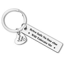 Drive Safe Keyring for Boyfriend Husband Anniversary Keychain Gifts for Men Boyfriend Gifts from Girlfriend Christmas Birthday Gifts Drive Safe Gifts for Him New Driver Gifts Drivers License Gifts