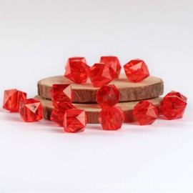 THTHT Pack of 1000 Glass Beads Wholesale 10 mm Crystal Faceted Beads Jewellery Supply for DIY Beads, Bracelets, Necklaces, Earrings & Other Jewellery, Red