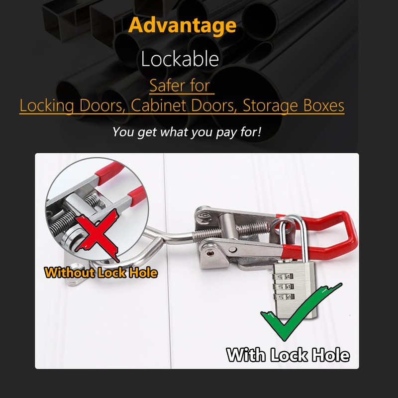 Toggle Latch Clamp 4003 with Lock Hole, 304 Stainless Steel