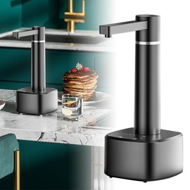 ANGGREK Dispensador de Agua Eléctrico Ligero, Compacto e Inteligente, Bomba Automática de Botella de Agua Potable Altamente Eficiente con Potente Succión para el Hogar (Black)