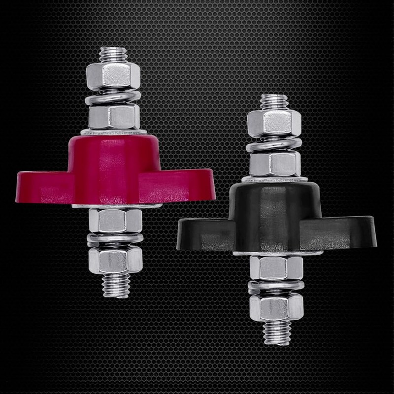 5/16" Stud Remote Battery Terminals 12V 200A, Ampper M8 Single