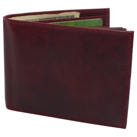CAZORO Real Cowhide Leather Mens Wallet RFID Blocking Multi Card Holder Wallets for Men Bifold Wallet (Burgundy)