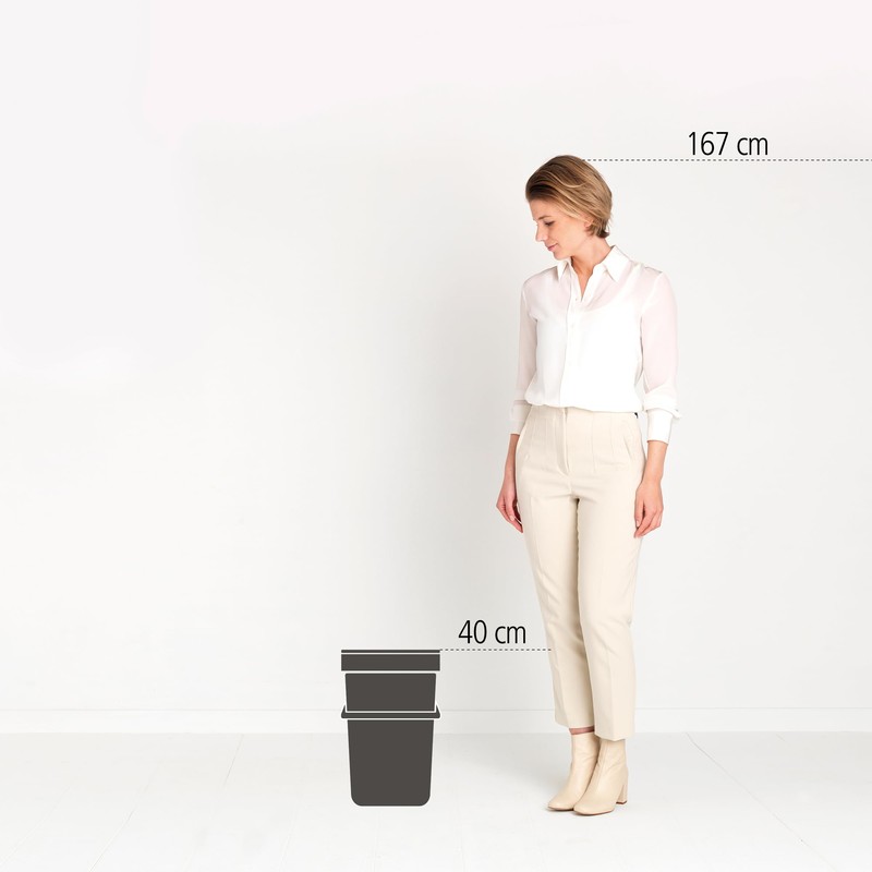 Brabantia Sort & Go Recycling Trash Can 4.2 Gallons (16L)(Light