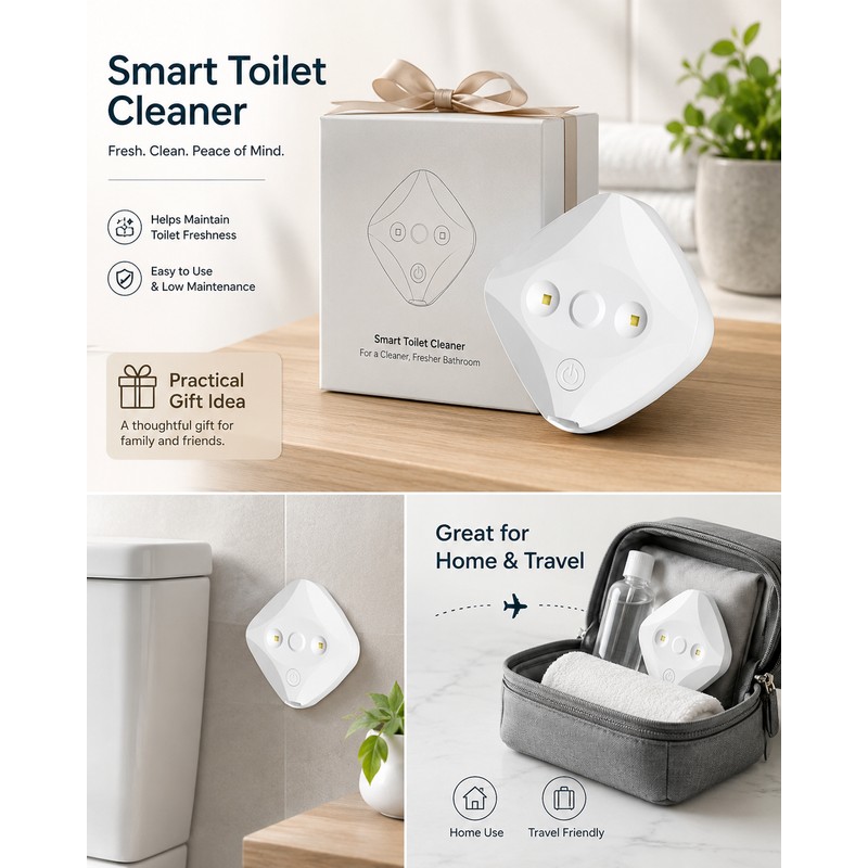 Rechargeable Toilet Bowl Hygiene Device for Bathroom – Compact Wall-Mounted