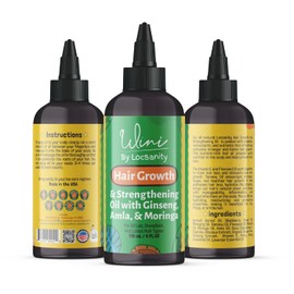 Wini by Locsanity Hair Growth Oil for Locs, Dreadlocks, Dreads, Loose Natural Hair - Blackberry, Alma, Moringa, Tamanu, Flax Seed, Ginseng, Hibiscus, Bhringraj 100% Narural Vegan 4 OZ