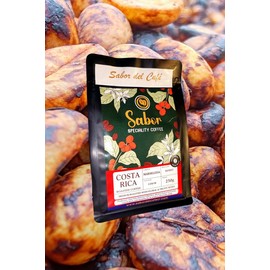 Sabor del Café – Costa Rican Coffee Whole Bean, Medium Roast – Specialty Coffee, Honey Processed for Sweetness – 100% Organic, Marsellesa Varietal, Aromatic & Smooth Flavor, 2x250g