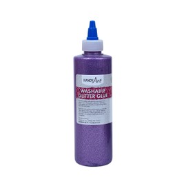 Handy Art Washable Glitter Glue 8 ounce, Violet