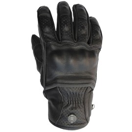 Classic Line Men's Motorcycle Gloves - High-Quality Genuine Leather, Reinforced Ankle Protection, Touchscreen Compatible, Breathable, Adjustable, Elegant and Safe