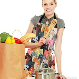 Sosolong Apron with 2 Pockets Cooking Kitchen Aprons for Women Men Chef,Adjustable Waterproof Apron ,Adult Gifts