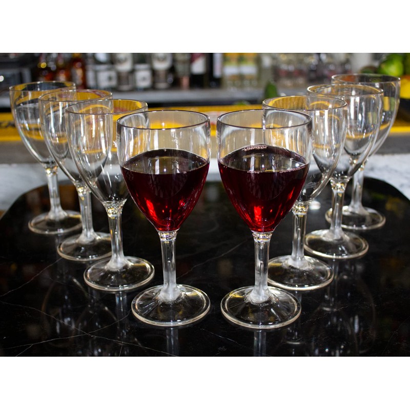 8.4 Oz - Unbreakable Stemmed Drinking Glasses (Set of 8),