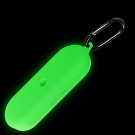 Geiomoo Silicone Case for Nothing Ear (Open), Protective Cover with Carabiner (Luminous Green)