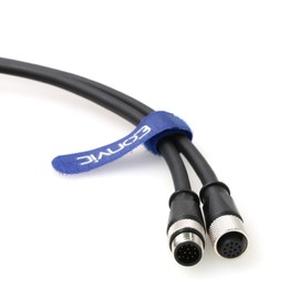 Eonvic M12 - Cable de 12 pines macho a hembra de alta flexibilidad para actuadores de cámara Cognex, sensores, camión de campo industrial Ethernet (5 m)