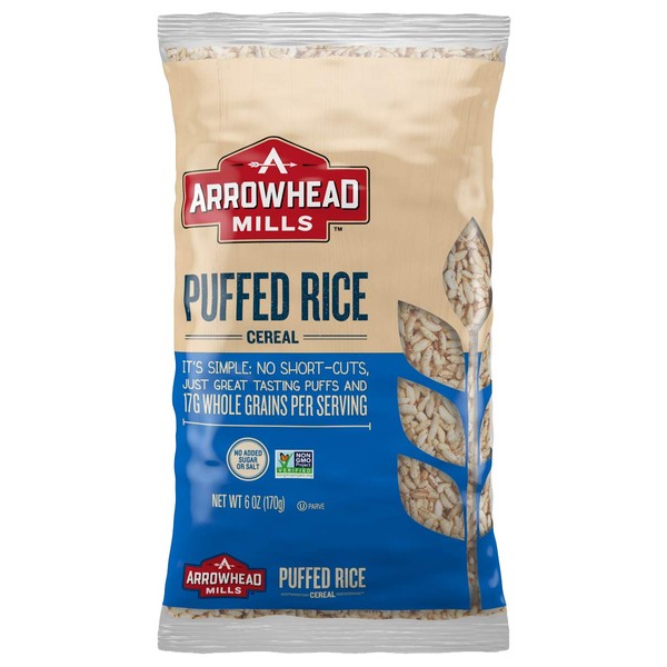 Arrowhead Mills Puffed Rice Cereal, 6 Ounce Bag (Pack of 12)