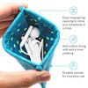 UT Wire Pocket Earbud Earphone Case Pouch Bag Organizer (Blue)