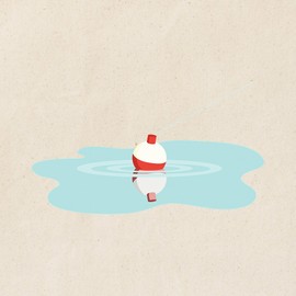 CafePress Fishing Line Bobber Tote Bag Reusable Natural Beige Canvas Shopping Bag