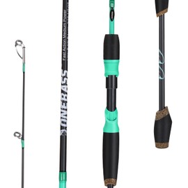 One Bass Fishing Rods, IM6 Graphite Spinning Rod & Casting Rod, 2 Pc Sensitive Rod with Stainless Steel Guides, Comfortable EVA Handles - Spinning - 6'0"