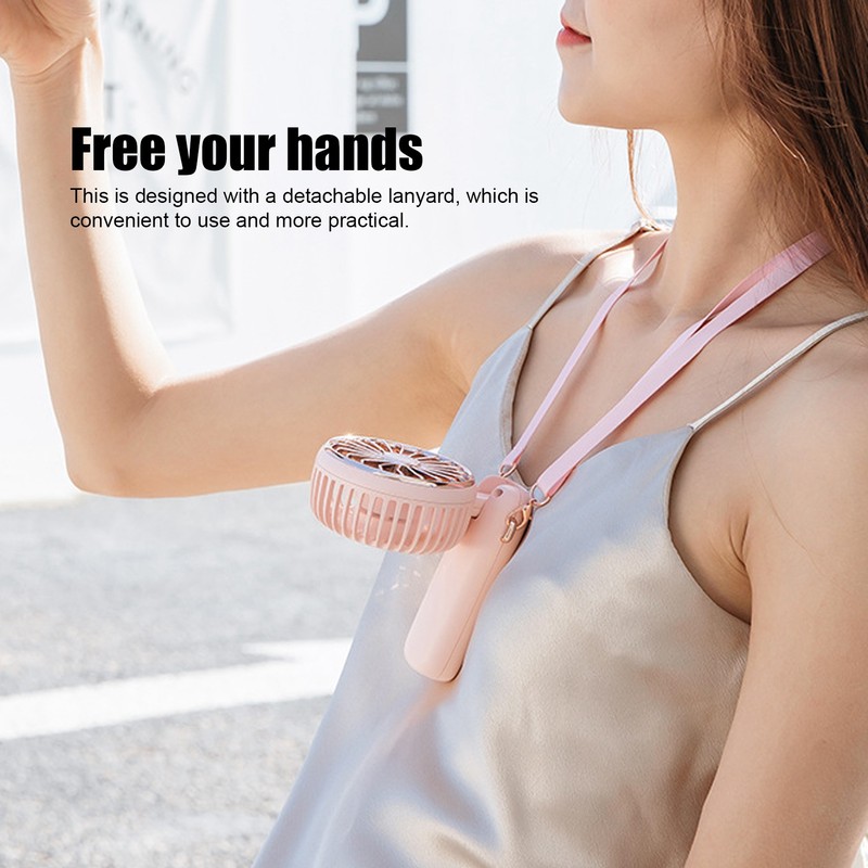 3 Gears Handheld Fan Mini Portable Table Cooler with Detachable