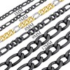 U7 Men's Chain Set 5mm Wide Ion plating Black Metal