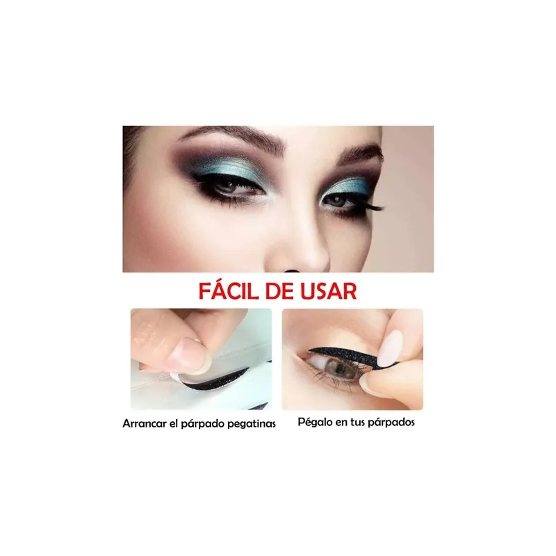 40 Pares Delineador Ojos De Colores Brillo Eyeliner Stickers