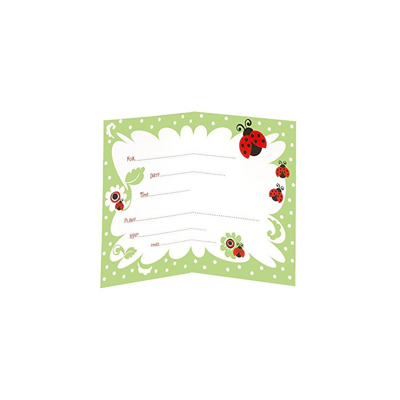 Ladybug Invitations, 8ct