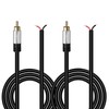 RCA to Bare Wire Speaker Cable (2 Pack 20AWG 4