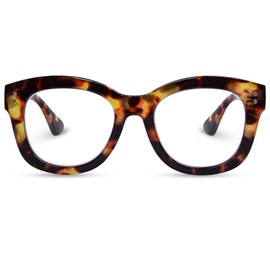 YUKANG Reading Glasses for Women Men Oprah Oversized Blue Light Blocking Computer Readers Spring Hinges Anti Glare/Eyestrain Tortoise 2.5