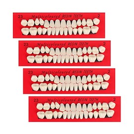 KWAGOCAR Dientes Postizos De Resina Acrílica Dentadura Postiza Completa De Resina Acrílica Dentadura Postiza Superior E Inferior De Resina Sintética Para Reemplazo Bricolaje Halloween 112 Pi